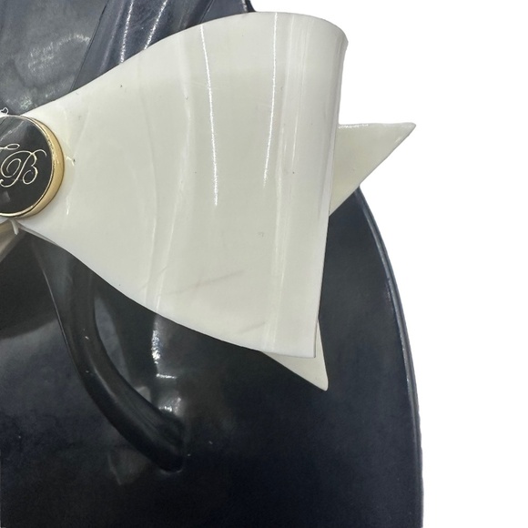 Ted Baker Black and White Jelly Bow Flip Flops Size 10.5 - Picture 6 of 10